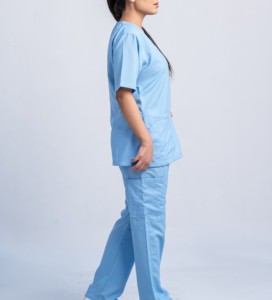 Blouse médicale professionnelle unisexe, anti-plis, en tissu denim durable, confortable, haute qualité, meilleur prix - Product Image 2
