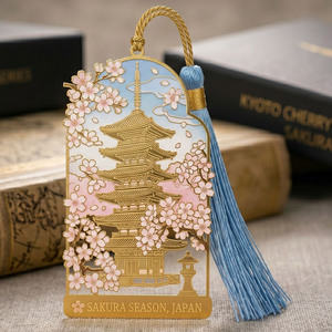 Flower Book Store Giveaway Souvenir Transparent Enamel UV Printing Custom Metal <b>Bookmark</b> Bookish Gifts - Product Image 3