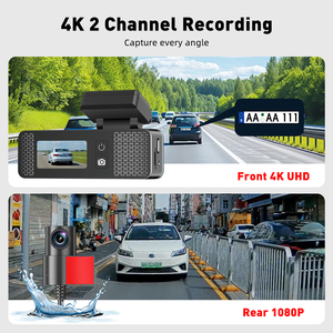 Cámara para Auto <span class=keywords><strong>4K</strong></span> <span class=keywords><strong>Full</strong></span> <span class=keywords><strong>HD</strong></span> de 12MP y 2 Canales con Modo de Estacionamiento las 24 Horas, Visión Nocturna, GPS, WiFi, Sensor G y Pantalla de 1.5 Pulgadas - Product Image 4