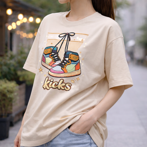 Camiseta Casual de Cuello Redondo para Mujer, Transpirable, de Jersey, Lisa, con Serigrafía, de Alta Calidad, de Algodón, de Manga Corta, Ecológica y de Secado Rápido - Product Image 1