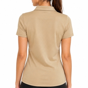 Polo zippé pour femme de qualité supérieure, doux et confortable, à manches courtes, demi-zip, taille S - Product Image 2