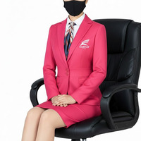 Blazer Formal de Negocios para Mujer, el Más Popular, Color Sólido, Manga Larga, Un Solo Botón, Chaqueta de Traje de Oficina con Cristales