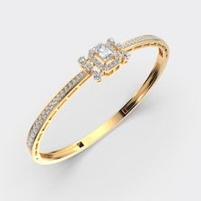 Pendientes de Diamantes Cultivados en Laboratorio con Esmeraldas |   Anillo Unisex de Oro Amarillo de 14K con Corte Esmeralda, Certificado por IGI - Product Image 5