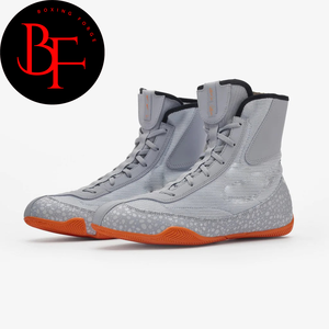 <b>Boxing</b> Forge Professional <b>Boxing</b> Shoes High Top Gray Breathable Pull Non Slip Sole Unisex Adult Protective Gear Genuine Leather - Product Image 2