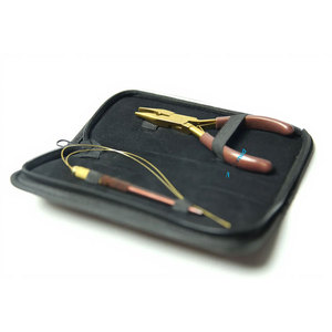 Kit for <b>Micro</b> Link Hair Feather <b>Extensions</b>: Pliers, <b>Micro</b> Pulling Needle, and Loop Threader Customized ZETOMED PRO - Product Image 6
