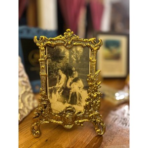 Handmade Brass Rectangular Vertical Photo <b>Frame</b> <b>with</b> Embossed Ornate Design Tabletop Display - Product Image 4
