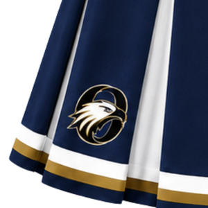 <b>Navy</b> <b>Blue</b> White Gold <b>Womens</b> Pleated Cheerleading <b>Skirt</b> High Waist Athletic Team Performance Dance Sports Cheer Uniform <b>Skirt</b> - Product Image 6