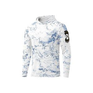 เสื้อเชิ้ตตกปลาผู้ชายสีเขียวมะนาว แขนยาว มีฮู้ด ป้องกันแสงแดด UPF 50 แห้งเร็ว สีพื้น แบบสวมหัว - Product Image 6