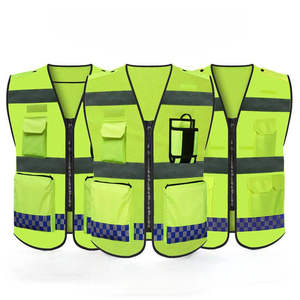 เสื้อกั๊กนิรภัยสะท้อนแสงแบบตาข่าย Hi Vis ออกแบบตามสั่ง 5 กระเป๋า เสื้อทำงานแบบกำหนดเอง เสื้อกั๊กสำหรับงานก่อสร้าง - Product Image 3