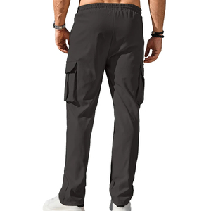 Men's Classic Cotton <b>Cargo</b> Pants with Side Flap Pockets, Comfortable Waist Fit and Long Lasting Fabric Construction - Product Image 3