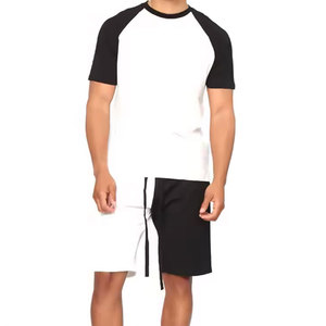 Men's White Short <b>Sleeve</b> O-Neck <b>T</b>-<b>Shirt</b> Shorts Set Loose Fit Sporty Breathable 100% Cotton Jersey Character Print Quick Dry - Product Image 3