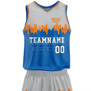 Uniformes de basket-ball fabriqués sur mesure par l'usine OEM, tissu 100% polyester, uniforme de basket-ball personnalisé - Product Image 4