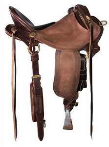Selle de cheval en cuir de style western avec arceau en bois, quincaillerie en laiton, assise complète, équipement d'équitation confortable, prix abordable, selle australienne - Product Image 2