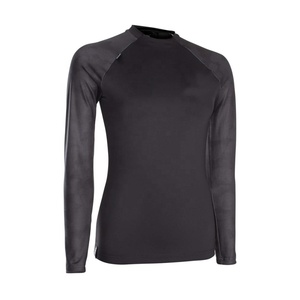 Men's Long Sleeve Crew Neck Fitted Compression Shirt Moisture Wicking Solid Color Polyester <b>Athletic</b> Top All Seasons - Product Image 5