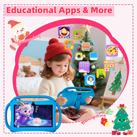 Tablet Android 12 7 inci, baterai 3000MAH resolusi 1024x600 Quad Core Wi-Fi untuk pembelajaran elektronik mainan edukasi