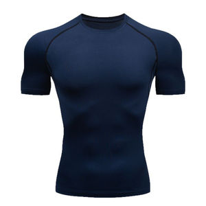 Camiseta de Compresión Deportiva para Hombre, Fabricada con Tela de Spandex y Poliéster para Control del Sudor, Ropa Deportiva para Exteriores - Product Image 2
