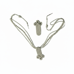 Aiguillettes de hombro de lujo 3D de algodón de seda blanco de calidad personalizada para uniforme - Product Image 2