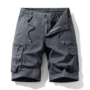 Nouveauté été : Short cargo pour homme, grande taille, polyester/coton, respirant, multi-poches, fermeture à cordon, vêtements de travail décontractés, OEM - Product Image 1