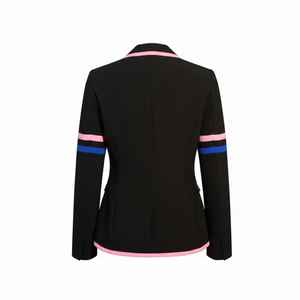 Blazer Varsity 1938 para Mujer, Corte Entallado, Ribete en Contraste, Chaqueta Elegante para Oficina, Fiesta, Ropa Exterior a la Moda - Product Image 2