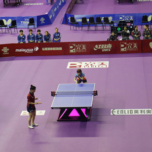 Suelo Deportivo ENLIO con Diseño Popular Aprobado por la ITTF, Suelo de PVC Antideslizante para Tenis de Mesa y Bádminton en Interiores - Product Image 1