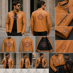 Chaqueta de Moda Casual de Piel de Oveja Auténtica de Primera Calidad para Hombre, Fabricante Personalizado OEM ODM, Lazib Sports Transpirable - Product Image 2