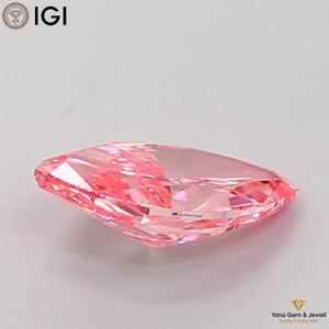 Diamant de laboratoire cultivé CVD de couleur rose vif fantaisie, clarté VS1, 1,00 CARAT, forme MARQUISE, avec certificat IGI, pour demande en mariage, pièce maîtresse - Product Image 6