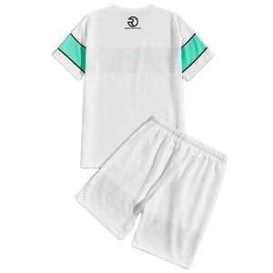 Wholesale Men's Summer Sports Set Thin Quick Drying Sportswear Men's Shirt and <b>Shorts</b> Set Breathable Cotton T-Shirt - Product Image 2