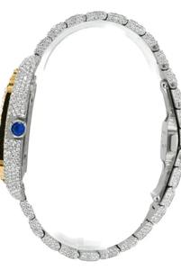 Relojes Automáticos con Esfera Tipo Vison Skelton en Tono Dorado con Acero Inoxidable y Esfera Cuadrada en Tono Plateado con Diamante Moissanite - Product Image 2