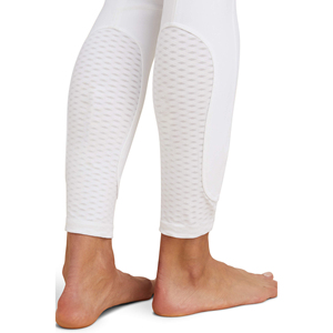 Pantalon d'équitation pour femme en cuir PU respirant, taille haute, coupe ajustée, blanc uni, avec poches zippées et grip intégral sur le siège - Product Image 6