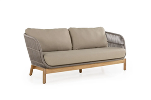 COVE Comfortable Resort Style Teak and <b>Rattan</b> Outdoor <b>Sofa</b> for Hotel and Hospitality Projects - Product Image 3