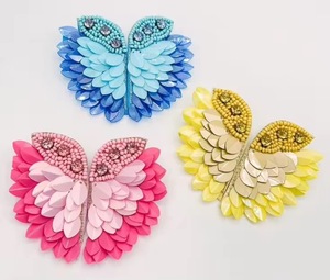 <b>Butterfly</b> Shape Women Stud Earrings Glass <b>Beads</b> Wedding Party Fashion Jewellery Cute Design - Product Image 1