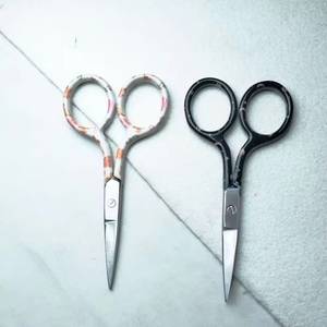 Ciseaux de manucure en acier inoxydable avec poignées colorées, lame droite, pour la coupe des cuticules, usage adulte - Product Image 4