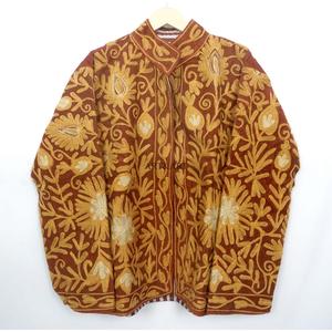 Chaqueta de Manga Larga Acolchada con Bordado de Algodón Cotrise Hecha a Mano para Mujer, Otoño-Invierno, Transpirable con Diseño Abierto, Muy de Moda - Product Image 1
