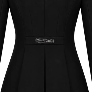 Blazer Negro Personalizado para Mujer, Corte Entallado, Manga Larga, Formal, para Oficina, Uniforme de Negocios, con Logotipo Personalizado en el Pecho - Product Image 6
