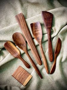 Cuchara de madera hecha a mano para servir, utensilio de cocina para curry, cuchara de madera natural ecológica, perfecta para cocinar y cenar - Product Image 5