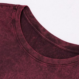 Camisetas de Moda para Hombre, Estilo Hip Hop Vintage, Lavadas, con Logotipo Personalizado, de Algodón, Lavado Ácido, Ropa Urbana - Product Image 5