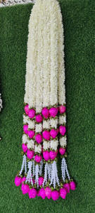 Lotus jasmin guirlande toile de fond de scène indienne pour décoration murale Haldi Mehendi toile de fond décorative chaîne suspendue toile de fond - Product Image 4