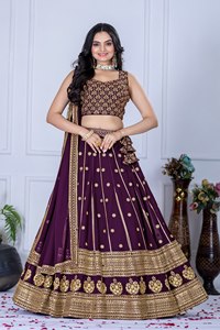 Nuevo diseño de lehenga choli para mujer en tela Fox Georgette con bordado elaborado. - Product Image 3
