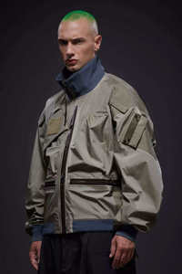 เสื้อแจ็คเก็ตเทคแวร์กันน้ำระดับพรีเมียมสำหรับผู้ชาย สไตล์ไซเบอร์พังก์ แนวทหาร ทนลม แฟชั่นสตรีทแวร์ในเมือง มีกระเป๋าหลายช่อง เสื้อโค้ทอเนกประสงค์ - Product Image 2