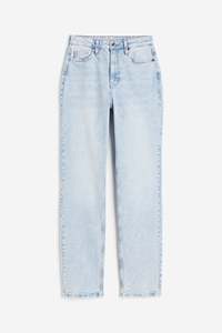 กางเกงยีนส์ทรงตรงสไตล์วินเทจสำหรับผู้หญิง ดีไซน์ย้อนยุค เอวสูง แต่งแผ่นผ้าลายพิเศษ กางเกงยีนส์ที่สมบูรณ์แบบสำหรับผู้หญิง - Product Image 4