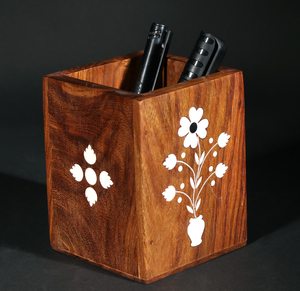 Portalápices de madera, organizador de escritorio para artículos de papelería y maquillaje, portalápices de madera a los precios más bajos - Product Image 1