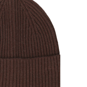 Bonnet en tricot côtelé imperméable blanc Brown Ribbed Knit de White Bird Express, chaud, à revers, doux, extensible, décontracté, pour l'extérieur, par temps froid - Product Image 5