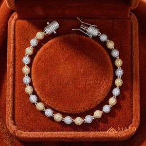 สร้อยข้อมือลูกปัดทรงกลมชุบทอง 14K ประดับเพชรหรูหรา สร้อยข้อมือแบบโซ่เส้นเล็ก สร้อยข้อมือแบบโซ่สำหรับผู้หญิง - Product Image 3