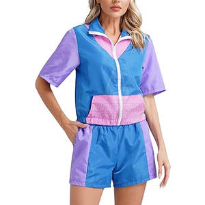 Conjunto de Chaqueta y Pantalones Cortos Deportivos de Secado Rápido y Transpirables para Mujer, Conjunto Corto Cortavientos - Product Image 2