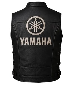 New Yamaha <b>Biker</b> 100% cowhide <b>leather</b> <b>vest</b> Motorcycle gear, Gift for him - Product Image 2