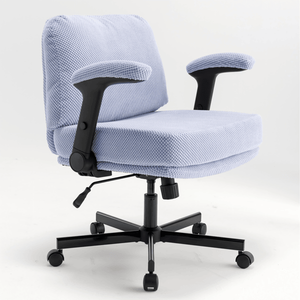 Sedia da Ufficio Confortevole con Seduta Larga, Cuscino Spesso, Design Girevole Regolabile, Braccioli Ribaltabili, Ruote Girevoli in PU - Product Image 2