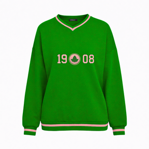 Alpha |   Kapa |   Sweat-shirt Alpha Sorority pour femme, col en V, pull à col rond, pull universitaire, jersey brodé grec surdimensionné - Product Image 3