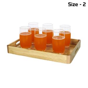Food Serving <b>Trays</b> Rectangular Shape <b>Large</b> <b>Tray</b> Multipurpose Use Hotel Restaurant Supplies Decorative Wooden <b>Trays</b> Set of 2 - Product Image 3
