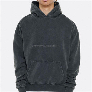 Sudadera con Capucha Vintage de Alta Calidad, Lavada al Ácido, para Hombre, Estilo Francés Pesado, Sin Cordones, Unisex, Sudadera con Capucha de Algodón, 320g 400 Gsm - Product Image 4