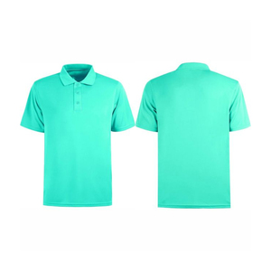 Polo de Manga Corta para Hombre, Color Sólido, Tela Oxford, Corte Regular, Estilo Casual, Diseño con Botones, Tejido Verde - Product Image 1